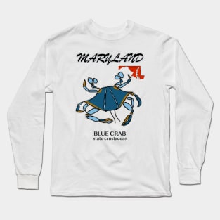 Maryland Blue Crab Long Sleeve T-Shirt